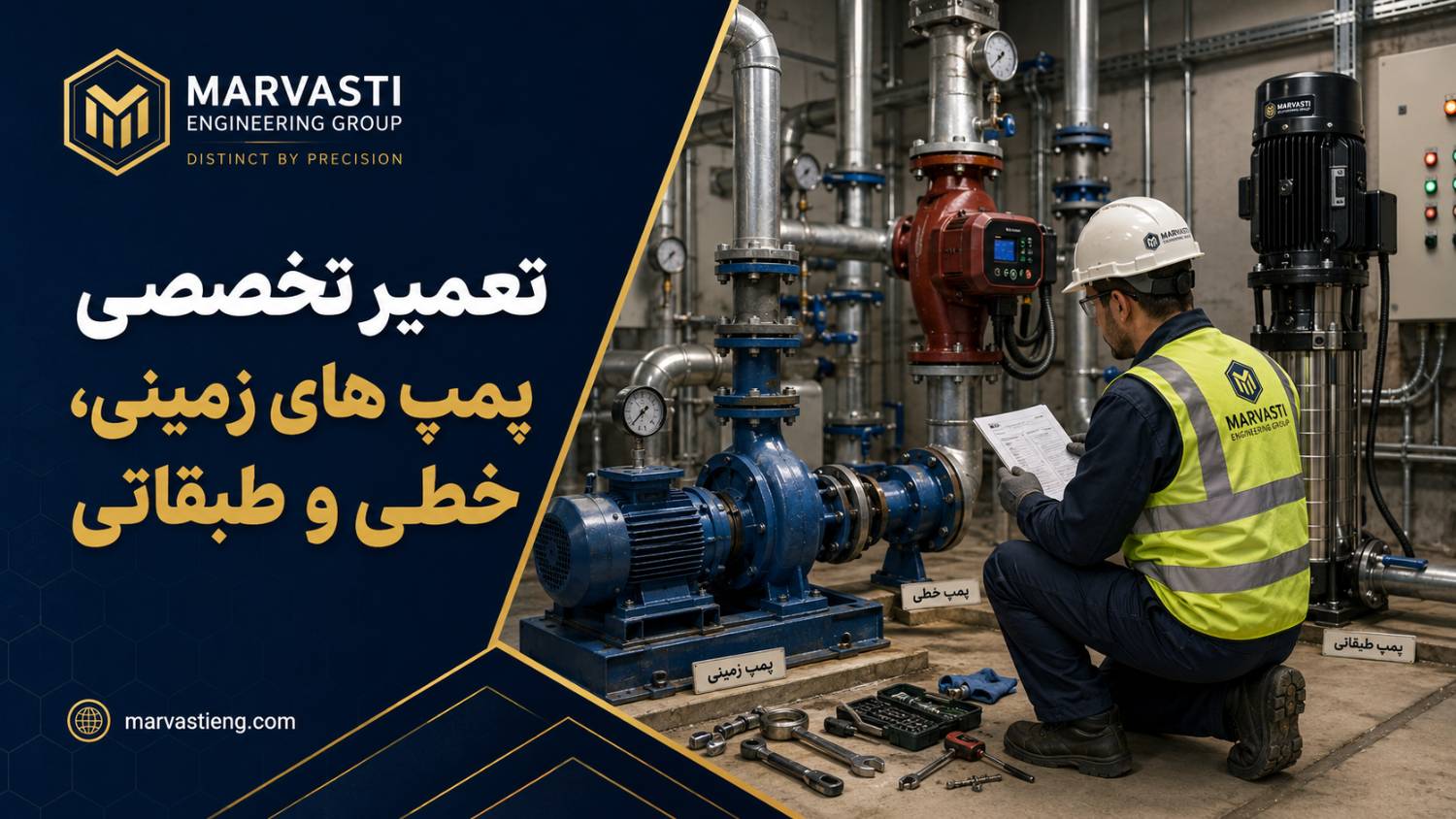 تعمیر تخصصی پمپ‌های زمینی، خطی و طبقاتی