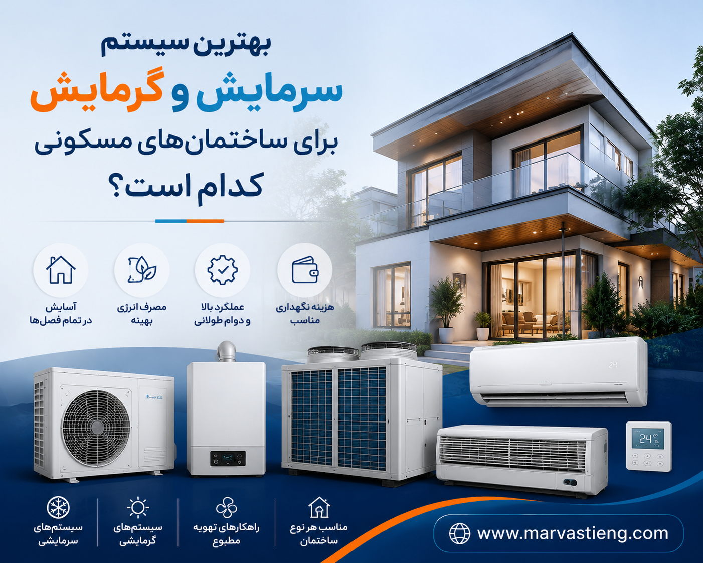 بهترین سیستم سرمایش و گرمایش برای ساختمان‌های مسکونی کدام است؟